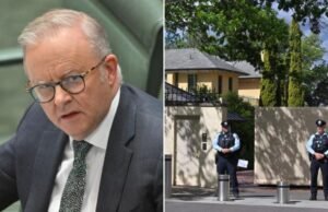 A Polícia Federal Australiana está investigando ligações entre a ameaça de bomba de Anthony Albanese e a trupe de protesto chinesa