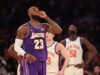 Knicks vencem pela sexta vez consecutiva e derrotam o Lakers talvez no último jogo de LeBron James no Madison Square Garden