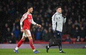 Lesões do Arsenal em Riccardo Calafiori e Ben White na vitória da FA Cup sobre o Wigan