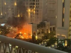 Incêndio em hotel em Dubai: O Fairmont Hotel em Palm Jumeirah pegou fogo durante o ataque com mísseis