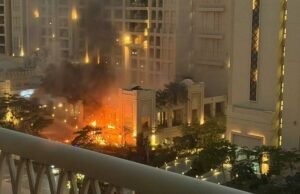 Incêndio em hotel em Dubai: O Fairmont Hotel em Palm Jumeirah pegou fogo durante o ataque com mísseis