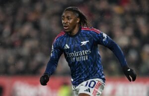 Michael Arteta explica a substituição de Iberechi no intervalo no empate do Arsenal em Brentford