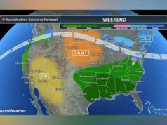 O mapa mostra o clima do Dia dos Namorados em cada estado