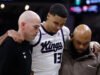 Keegan Murray, dos Kings, afastado por pelo menos 2 semanas devido ao agravamento da entorse de tornozelo