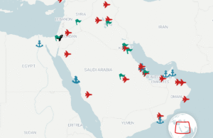 Bases militares dos EUA no Oriente Médio mapeadas durante o ataque ao Irã