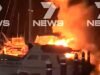 Quatro barcos afundam após incêndio em Hillarys Boat Harbor