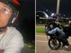 O motociclista que filmou a abordagem e provocou os policiais fazia manobras perigosas e ultrapassava o limite de velocidade, segundo a polícia.