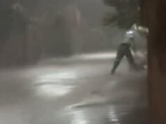 ‘E lá vai o trabalhador brasileiro’, disse o arquiteto ao filmar garis trabalhando na chuva