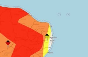 Presidiário RN emite alertas de chuva vermelho, laranja e amarelo para cidade; Veja a lista