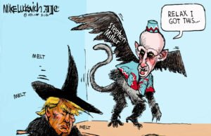 Desenho animado: nazistas alados