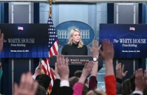 A Casa Branca realiza uma coletiva de imprensa
