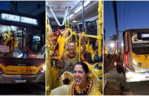 Ônibus lotado durante o carnaval? Calma, são festeiros do Império de Casa Verde
