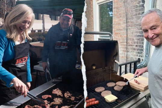 ‘O que é isso?’: Governador democrata questionado sobre a foto bizarra de ‘andador de ervas daninhas’ grelhando