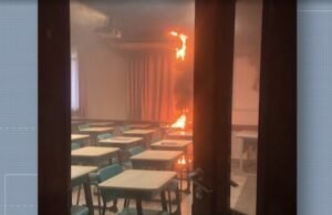 Incêndio deflagrou numa sala de aula de uma escola no bairro da Nazaré, em Belém