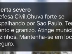 Cidade de SP entra em alerta de enchente; Defesa Civil emite alerta