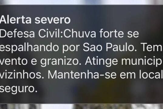 Cidade de SP entra em alerta de enchente; Defesa Civil emite alerta