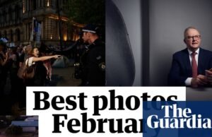 Protestos, uma piscina e o primeiro-ministro: as principais fotos do Guardian Australia de fevereiro – vídeo | fotografia