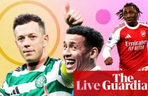 Arsenal enfrenta outro teste de título e preparação para o derby da Old Firm – Matchday Live | futebol