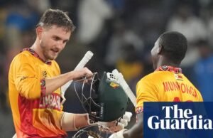 Há um clima de alegria entre os torcedores devido à espetacular vitória do Zimbábue na Copa do Mundo T20. time de críquete do Zimbábue
