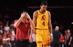 Chad Baker-Mazzara foi eliminado da USC na semana passada, enquanto os Trojans tentavam impedir a seqüência de derrotas e avançavam para o torneio da NCAA