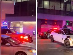 Carro Waymo para ambulância em resposta ao tiroteio em Austin em vídeo