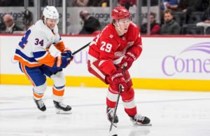 Projeção do prospecto dos Red Wings com maior probabilidade de ser negociado no prazo de negociação da NHL