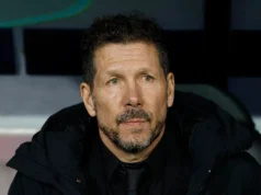 O técnico do Atlético, Simeone, está cauteloso com o lesionado Barça, apesar da forte vantagem na partida da copa