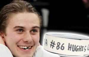 Especialistas em leilões dizem que o disco vencedor da medalha de ouro de Jack Hughes pode valer US$ 1 milhão