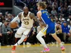 LeBron James iguala Kobe Bryant na vitória dos Warriors sobre o marco do Lakers