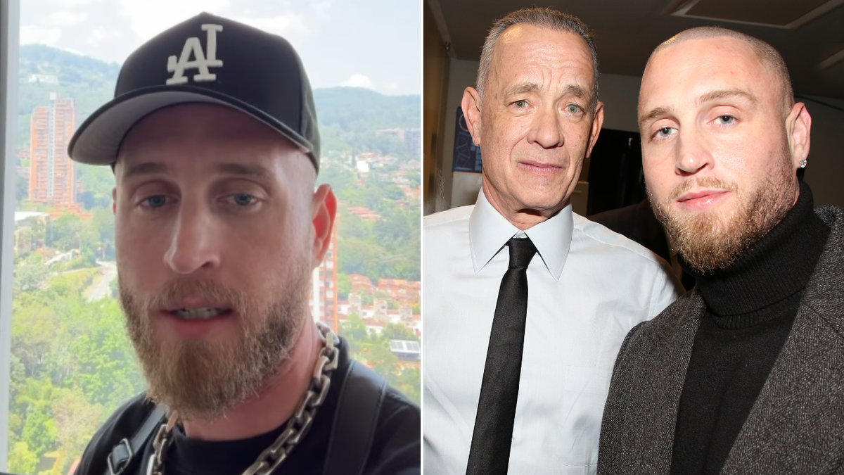 O filho de Tom Hanks, Chet Hanks, compartilha um vídeo alegando que está preso em Medellín