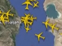 Animação de voo mostra aviões evitando espaço aéreo iraniano