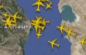 Animação de voo mostra aviões evitando espaço aéreo iraniano