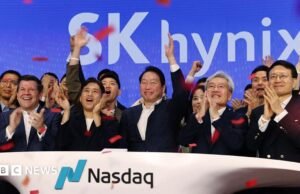 A gigante de chips SK Hynix levanta US$ 26,5 bilhões à medida que as ações sobem em uma grande listagem nos EUA