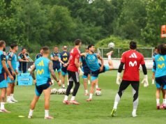 A Espanha foi instada a treinar em ambientes fechados antes da final da Copa do Mundo, enquanto a fumaça do incêndio engolfava Nova Jersey