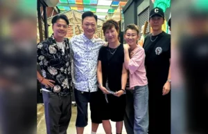 O ator de Hong Kong Michael Tao faz rara aparição pública com sua esposa em Kuala Lumpur após casamento secreto em 2025