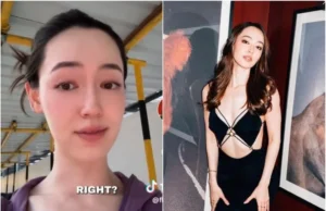 A modelo Fiona Fussi afirma que ficou trancada em seu carro até pagar pelos lenços umedecidos que um motorista do Grab lhe deu.