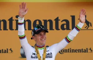 Evenepoel admite vitória ‘agridoce’ após queda do companheiro de equipe Lipovitz